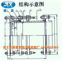 可拆式双法兰传力接头结构图